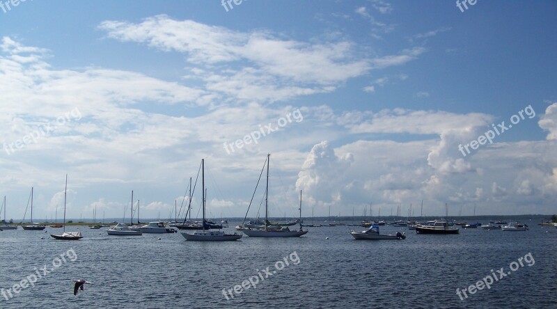 Boats Nautical Harbor Ocean Sea