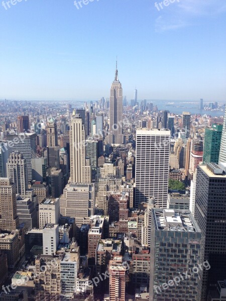 Manhattan City New York Skyline