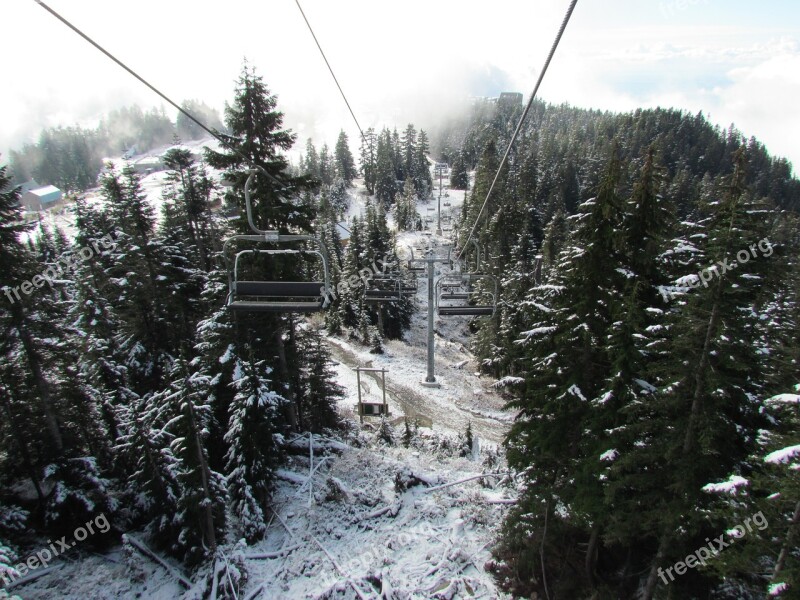 Grouse Mountain Canada Vancouver Snow Mountain