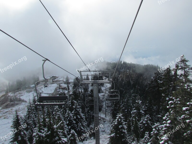 Grouse Mountain Canada Vancouver Snow Mountain