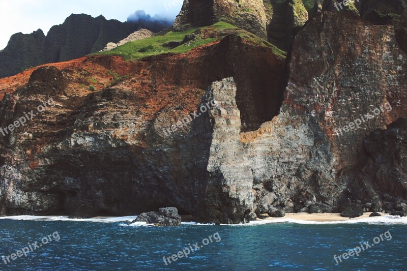 Coast Shore Cliffs Rocks Mountains