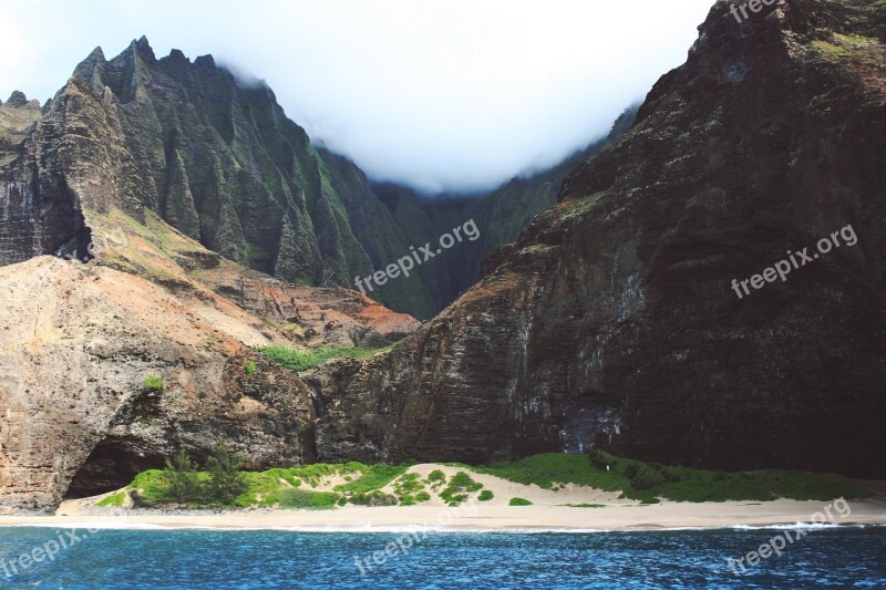 Coast Rocks Mountains Cliffs Steep