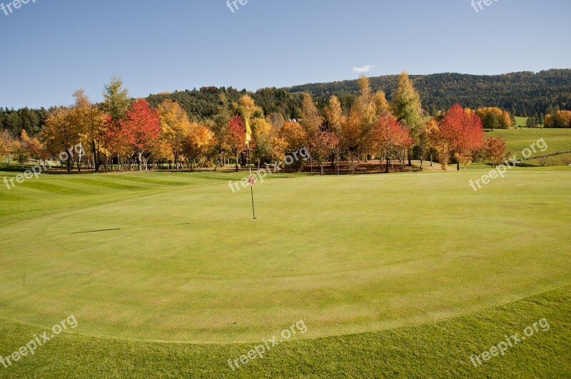 Golf Autumn South Tyrol Petersberg Golf Course