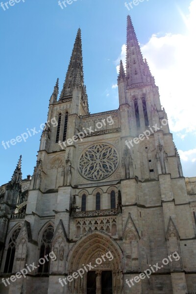 Cathedral Duomo France Bordeaux Tourism