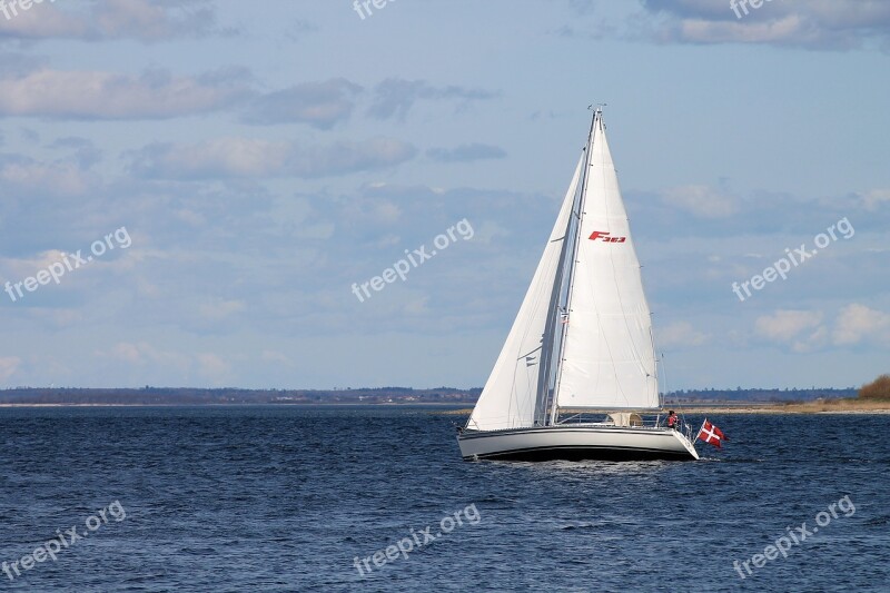 Sailboat The Sea The Water Denmark Sailing Ship