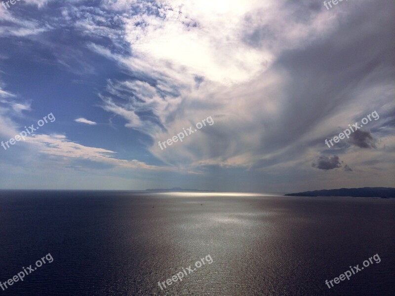 Sea Clouds Island Day Sun