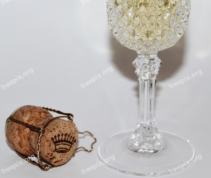 Champagne Champagne Glass Celebrate Cork Crystal Glass