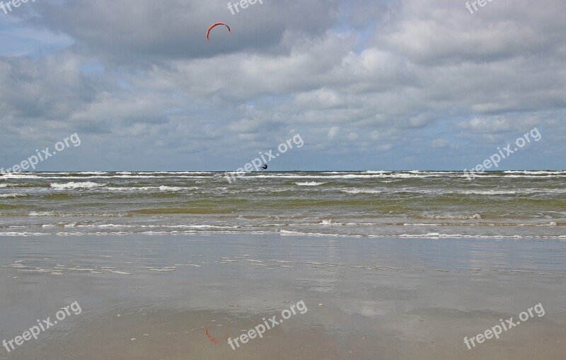 Denmark Romo Beach North Sea Kite Surfing