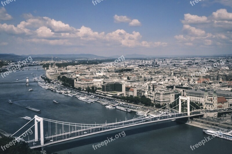 Budapest Panorama River Hungary Bridge