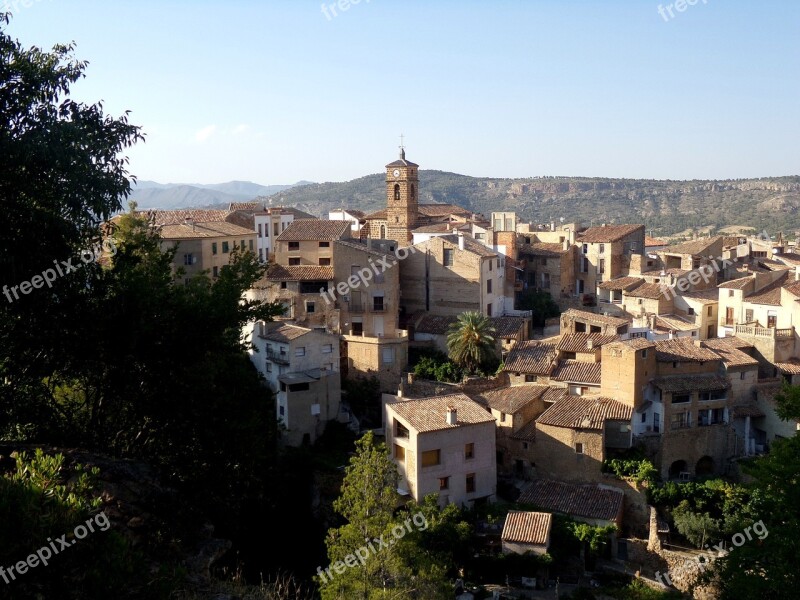 Village Rural Landscape Traditional Spain Iberian Southeast