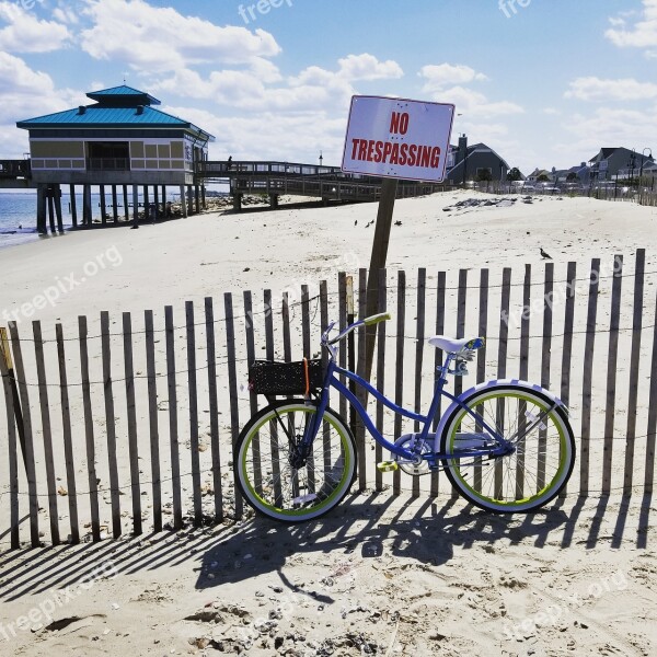 Bicycle Beach Hampton Sand Sky