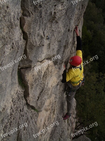 Mountaineer France Climb Rock Action