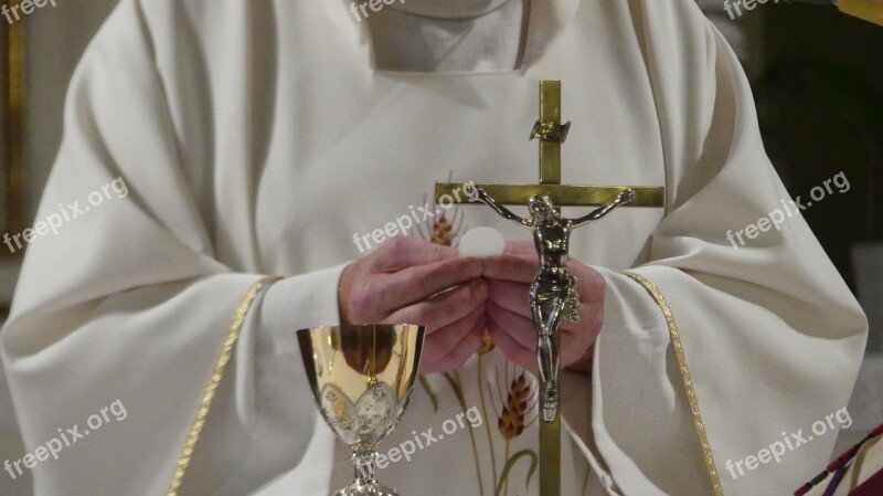 Priest Mass Catholic Sacrament Communion