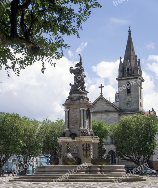 Church Praça Sky Trees Clouds