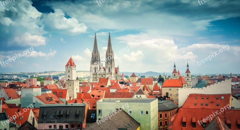 Regensburg Historic Center Germany Historically Houses