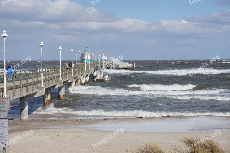 Usedom Zinnowitz Sea Bridge Sea Seaside Resort