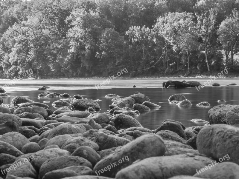 Aare Nierdrig Water Switzerland Long Exposure Nature