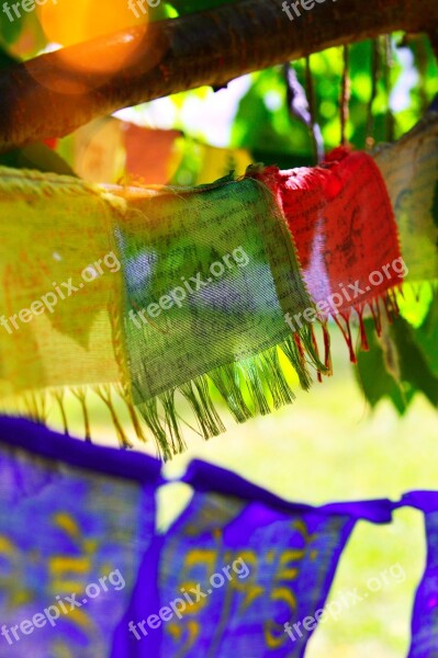 Buddha Prayer Flags Flag Decoration Textile