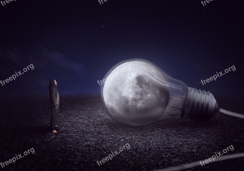 Moon Lamp Story Fiction Cord