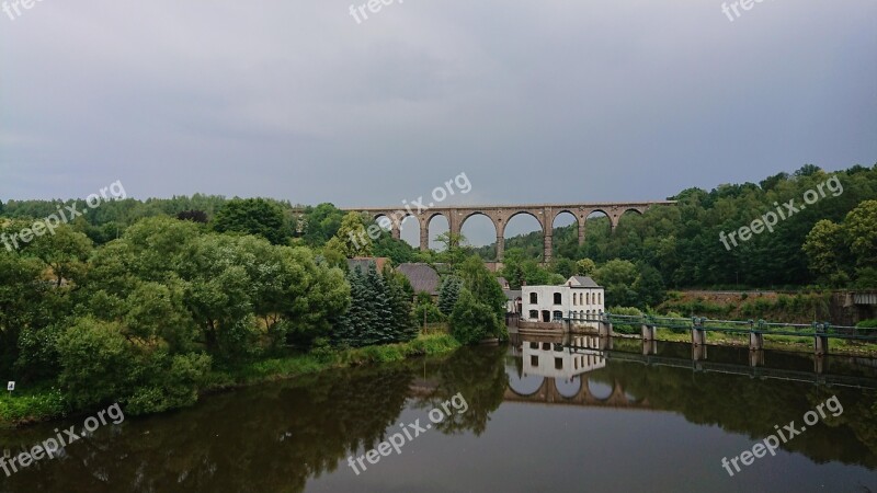 Viaduct River Bridge Water Traffic