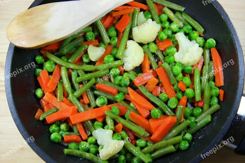 Vegetables Cauliflower Carrots Beans Green