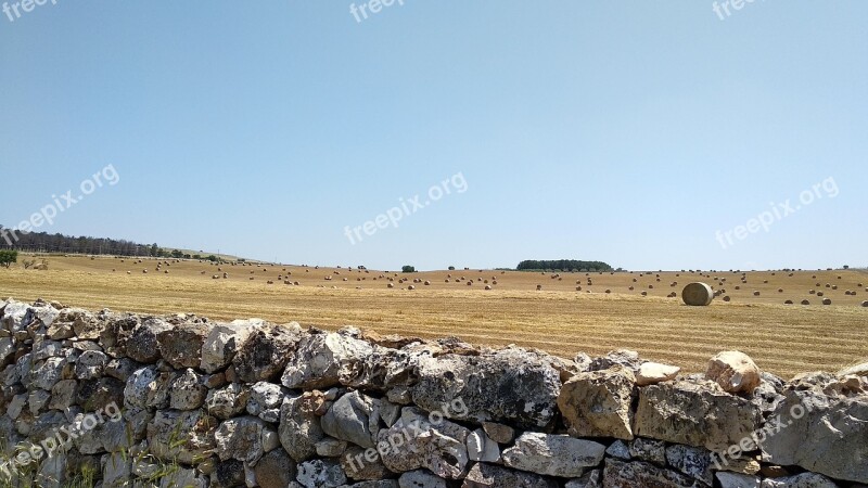 Murgia Nature Hay Puglia Landscape