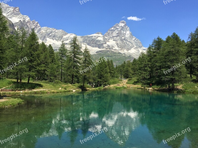 Alps Italy Lake Reflection Mountains