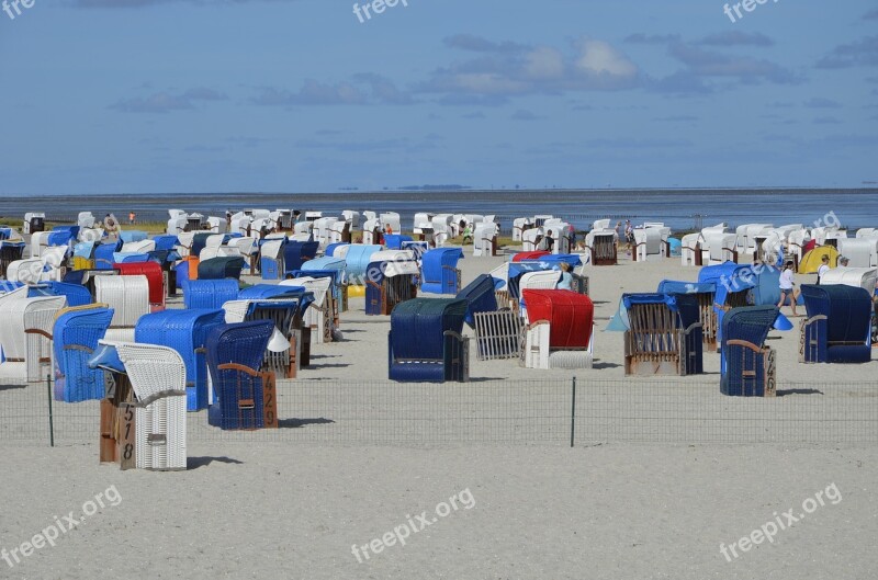 Beach Baskets Basket Sea Water