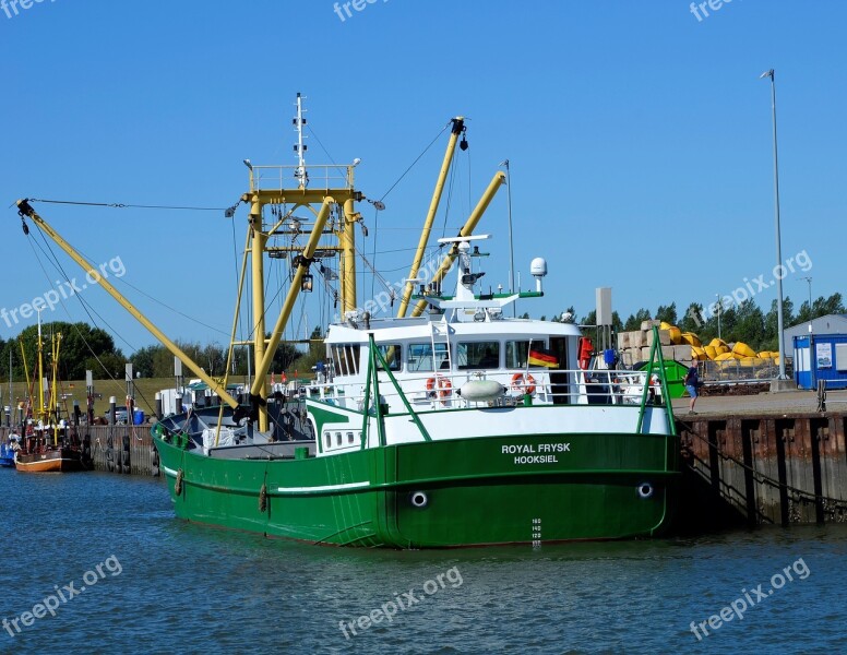 Hooksiel Ship Shrimp Port Coast