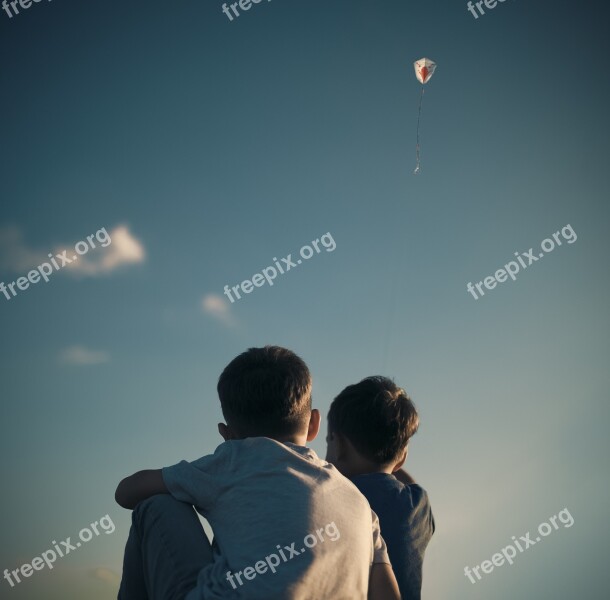 Kite Children Child Sky Freedom