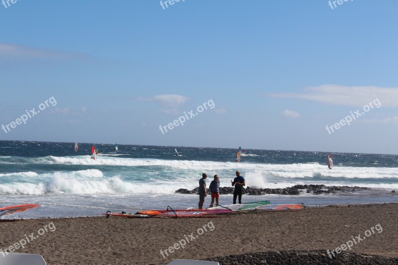 Sea Tenerife Surfing Nature Water