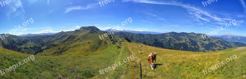 Mountain Panorama Alpine Nature Landscape Mountains