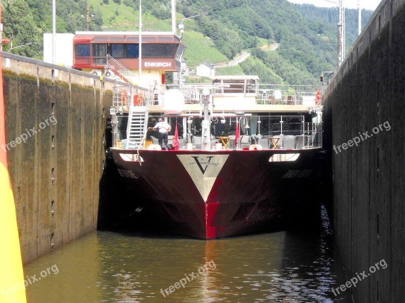 Moselle Sluice River Ship Water Restaurant Ship