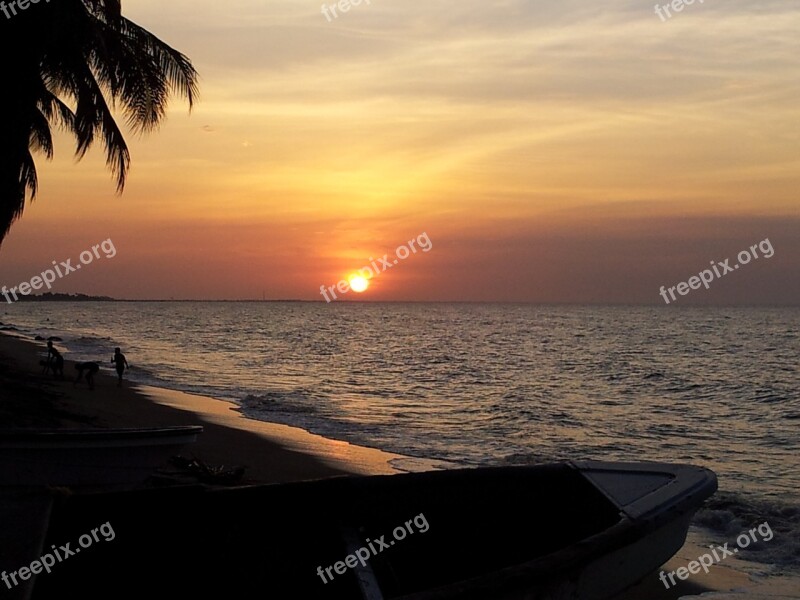 Sunset Sea Beach The Light Of The Sun Sun