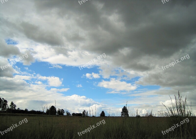 Low Clouds Sky Clouds Low Veld