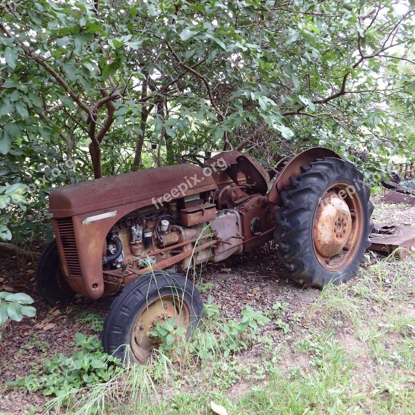 Rustic Rusty Old Tractor Farm