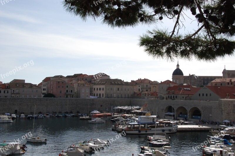 Dubrovnik Croatia Sea Mediterranean Old