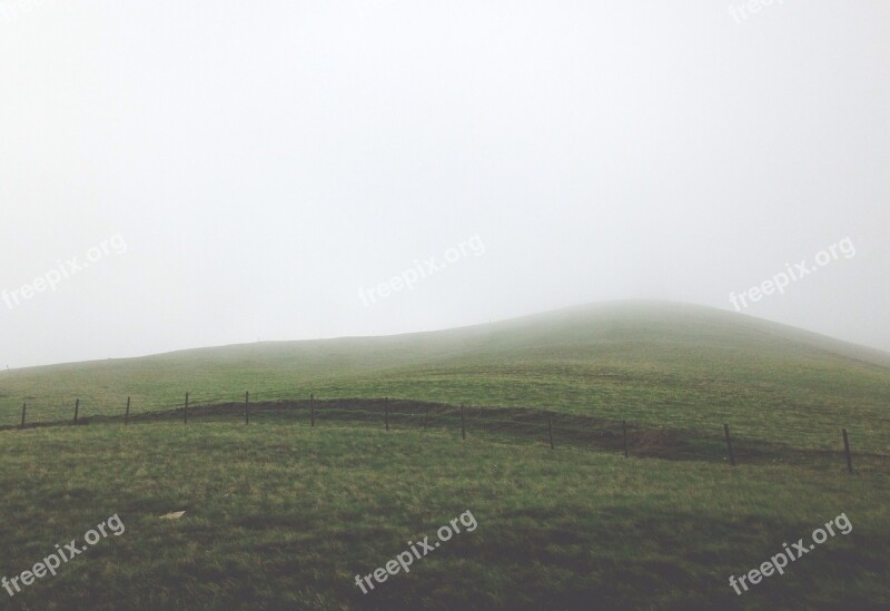 Meadow Hillside Hill Rural Landscape