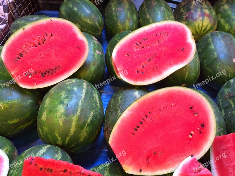 Watermelon Fruit Red Green Food