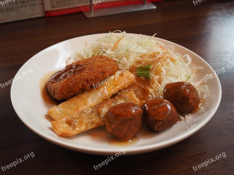 Lunch Cabbage Meatball Croquettes Families