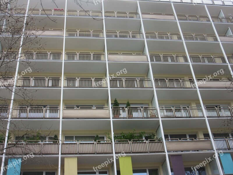 Facade House Window Balconies Railing