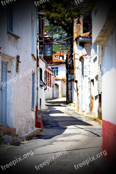 Street Old Houses The Gate Free Photos