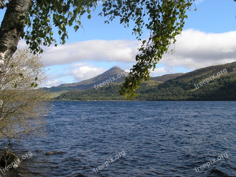 Scotland Landscape Mountain Trees Scenic