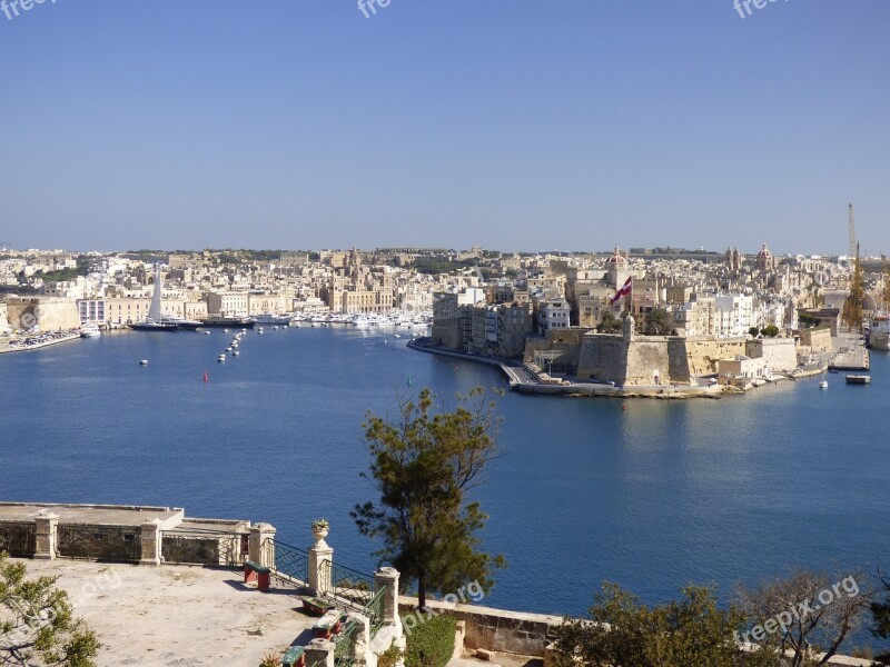 Malta Harbour Historic Valletta Europe