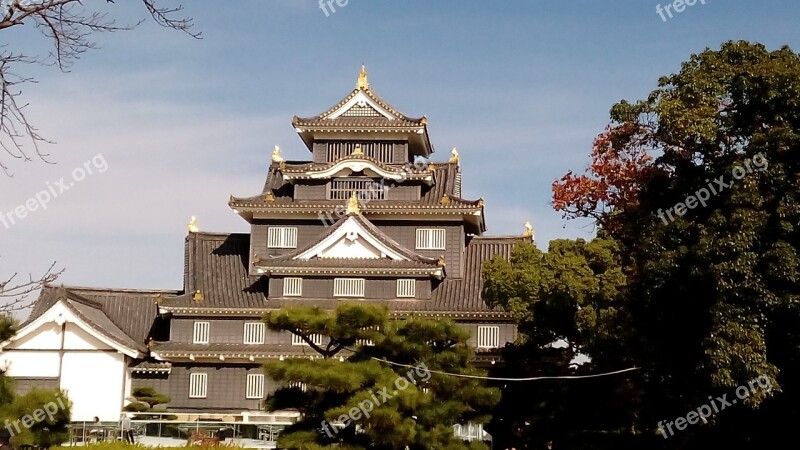 Castle Japan Okayama Building Castle Of Japan