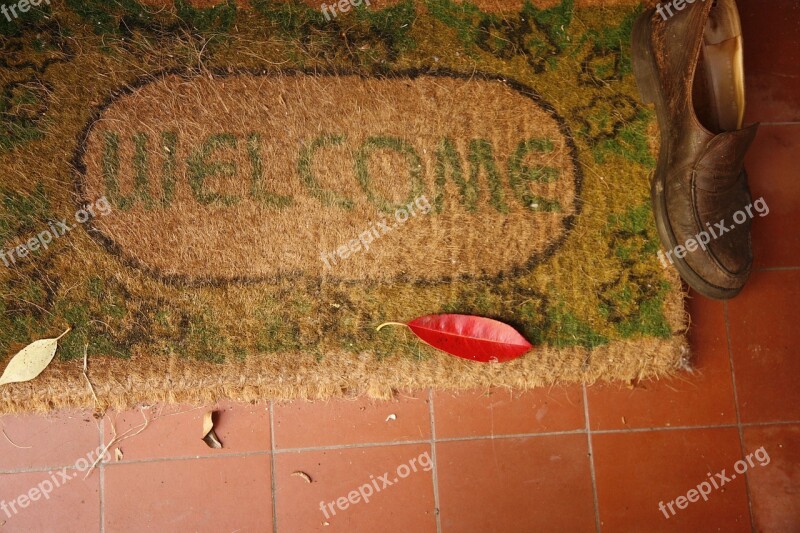 Welcome Welcome Home Mat Sign Door