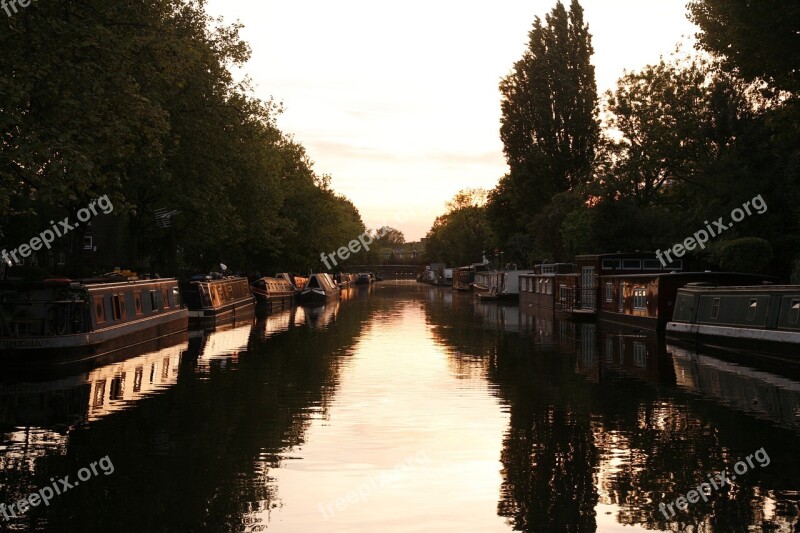 Little Venice Canal Sunset Cityscape Scenic