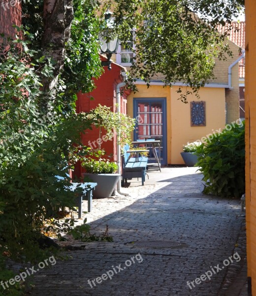 Bornholm Denmark The Old City Alley Houses