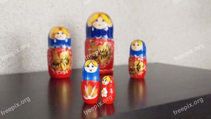 Babushka Dolls Wood Matroeska Painted