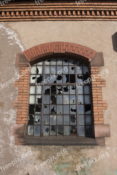 Factory Old Broken Window Ruin